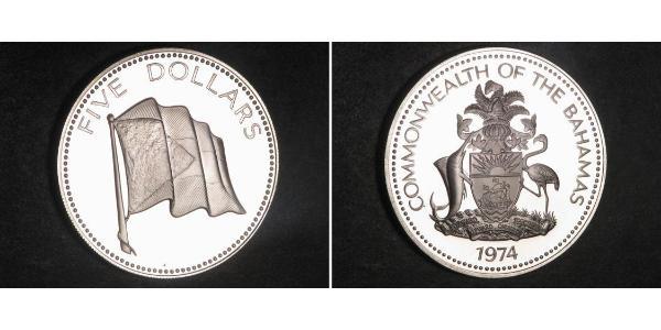 5 Dollar Bahamas Argent 