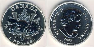 5 Dollar Canada Argent 