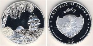 5 Dollar Palaos Argent 
