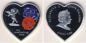 5 Dollar Îles Cook Argent 