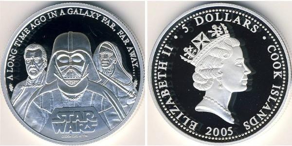 5 Dollar Îles Cook Argent 