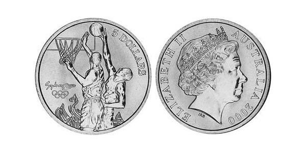 5 Dollar Australia (1939 - ) Brass Elizabeth II (1926-2022)