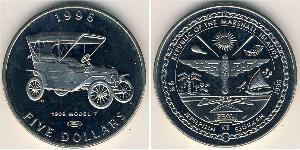 5 Dollar Marshall Islands Copper/Nickel 