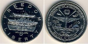 5 Dollar Marshall Islands Copper/Nickel 