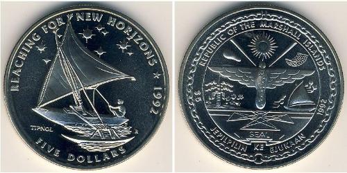 5 Dollar Marshall Islands Copper/Nickel 