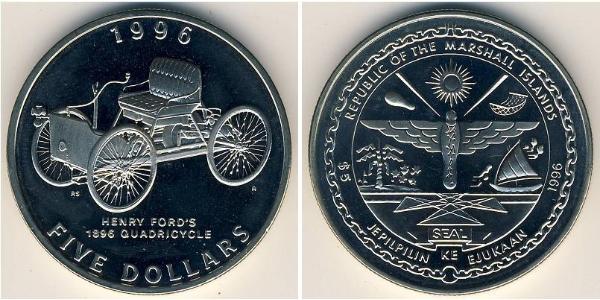 5 Dollar Marshall Islands Copper/Nickel 