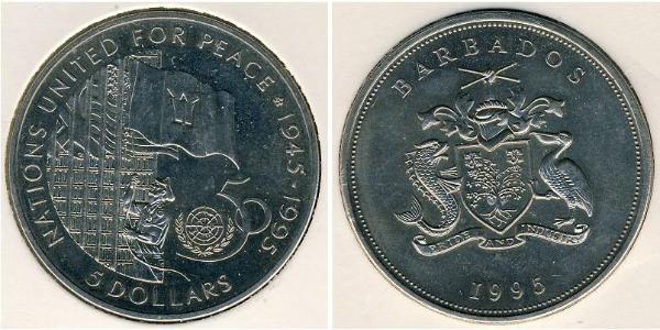 5 Dollar Barbade Cuivre/Nickel 