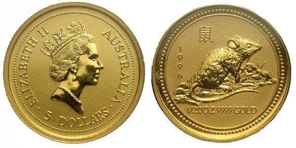 5 Dollar Australia (1939 - ) Gold Elizabeth II (1926-2022)