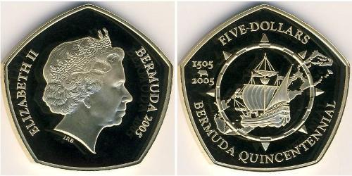 5 Dollar Bermuda Gold Elizabeth II (1926-2022)