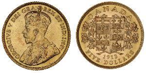 5 Dollar Canada Gold George V of the United Kingdom (1865-1936)