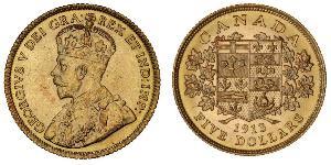 5 Dollar Canada Gold George V of the United Kingdom (1865-1936)