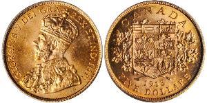 5 Dollar Canada Gold George V of the United Kingdom (1865-1936)