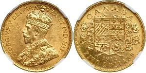 5 Dollar Canada Gold George V of the United Kingdom (1865-1936)