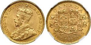 5 Dollar Canada Gold George V of the United Kingdom (1865-1936)