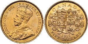 5 Dollar Canada Gold George V of the United Kingdom (1865-1936)