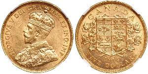 5 Dollar Canada Gold George V of the United Kingdom (1865-1936)