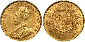 5 Dollar Canada Gold George V of the United Kingdom (1865-1936)