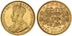 5 Dollar Canada Gold George V of the United Kingdom (1865-1936)