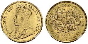 5 Dollar Kanada Gold George V (1865-1936)