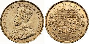 5 Dollar Kanada Gold George V (1865-1936)