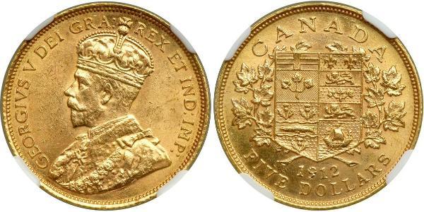 5 Dollar Kanada Gold George V (1865-1936)