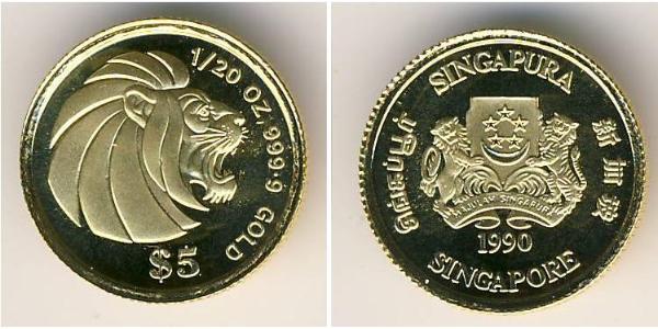 5 Dollar Singapur Gold 