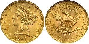 5 Dollar USA (1776 - ) Gold 