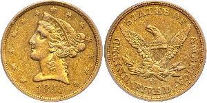 5 Dollar USA (1776 - ) Gold 