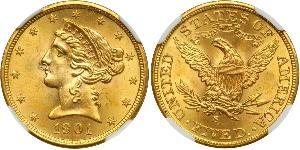 5 Dollar USA (1776 - ) Gold 