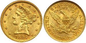 5 Dollar USA (1776 - ) Gold 