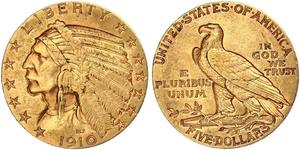 5 Dollar USA (1776 - ) Gold 