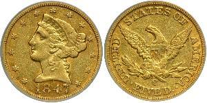 5 Dollar USA (1776 - ) Gold 