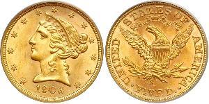 5 Dollar USA (1776 - ) Gold 