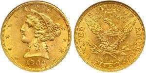 5 Dollar USA (1776 - ) Gold 