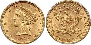 5 Dollar USA (1776 - ) Gold 