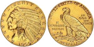 5 Dollar USA (1776 - ) Gold 