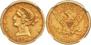 5 Dollar USA (1776 - ) Gold 