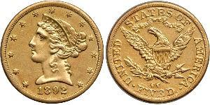 5 Dollar USA (1776 - ) Gold 