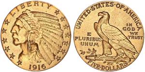 5 Dollar USA (1776 - ) Gold 