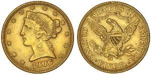 5 Dollar USA (1776 - ) Gold 