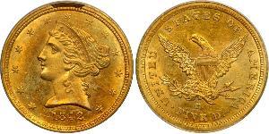 5 Dollar USA (1776 - ) Gold 