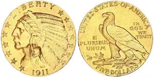 5 Dollar USA (1776 - ) Gold 