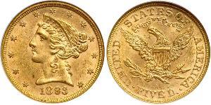 5 Dollar USA (1776 - ) Gold 