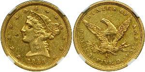 5 Dollar USA (1776 - ) Gold 