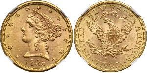 5 Dollar USA (1776 - ) Gold 