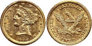 5 Dollar USA (1776 - ) Gold 