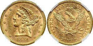 5 Dollar USA (1776 - ) Gold 