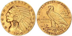 5 Dollar USA (1776 - ) Gold 