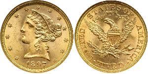 5 Dollar USA (1776 - ) Gold 