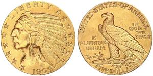 5 Dollar USA (1776 - ) Gold 